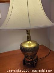 MaxSold Auction: Brass Coloured Asian-Inspired Table Lamp - Saanich (British Columbia, Canada) PARTNER MANAGED Downsizing Online Auction - Gordon Point Drive