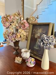 MaxSold Auction: Ceramic & Metal Vases with Silk Flowers and Figurines - Saanich (British Columbia, Canada) PARTNER MANAGED Downsizing Online Auction - Gordon Point Drive