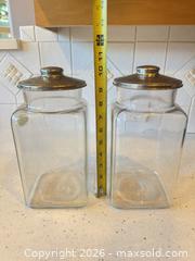 MaxSold Auction: Clear Glass Storage Canisters with Metal Lids, Set of 6 - Saanich (British Columbia, Canada) PARTNER MANAGED Downsizing Online Auction - Gordon Point Drive