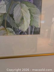 MaxSold Auction: Framed Floral Watercolor Print in Gold Metal Frame - Saanich (British Columbia, Canada) PARTNER MANAGED Downsizing Online Auction - Gordon Point Drive