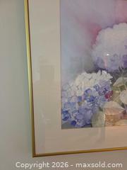 MaxSold Auction: Framed Floral Watercolor Print in Gold Metal Frame - Saanich (British Columbia, Canada) PARTNER MANAGED Downsizing Online Auction - Gordon Point Drive
