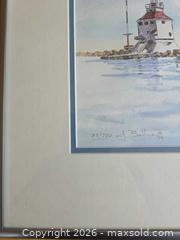 MaxSold Auction: Framed Print Limited Edition "Harbour Lighthouse" by J. Belluz - Saanich (British Columbia, Canada) PARTNER MANAGED Downsizing Online Auction - Gordon Point Drive