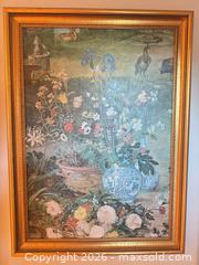 MaxSold Auction: Gilded-Framed Chinoiserie Floral Giclée Print (Portrait) - Saanich (British Columbia, Canada) PARTNER MANAGED Downsizing Online Auction - Gordon Point Drive