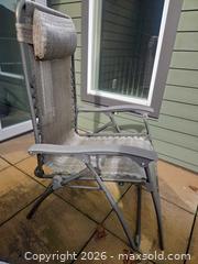 MaxSold Auction: Gray Zero Gravity Lounge Chair, Folding, Outdoor, Head Pillow - Saanich (British Columbia, Canada) PARTNER MANAGED Downsizing Online Auction - Gordon Point Drive