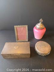 MaxSold Auction: Lot of Glass, Silver-Tone & Wood Dresser Trinkets - Saanich (British Columbia, Canada) PARTNER MANAGED Downsizing Online Auction - Gordon Point Drive