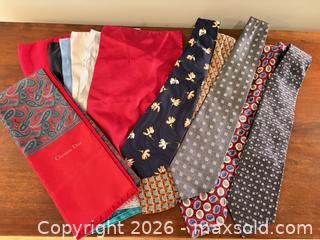 MaxSold Auction: Luxury Silk Scarf, 5 Neckties and 6 Pocket Squares - Saanich (British Columbia, Canada) PARTNER MANAGED Downsizing Online Auction - Gordon Point Drive
