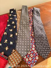 MaxSold Auction: Luxury Silk Scarf, 5 Neckties and 6 Pocket Squares - Saanich (British Columbia, Canada) PARTNER MANAGED Downsizing Online Auction - Gordon Point Drive