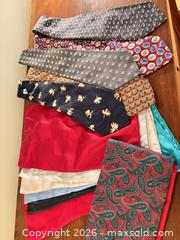 MaxSold Auction: Luxury Silk Scarf, 5 Neckties and 6 Pocket Squares - Saanich (British Columbia, Canada) PARTNER MANAGED Downsizing Online Auction - Gordon Point Drive