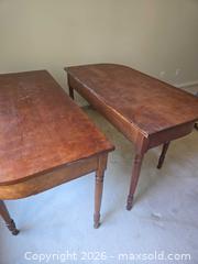 MaxSold Auction: Pair of Solid Wood Victorian Dining Half-Tables, Medium Brown - Saanich (British Columbia, Canada) PARTNER MANAGED Downsizing Online Auction - Gordon Point Drive