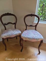 MaxSold Auction: Pair of Solid Wood Victorian/Rococo Revival Side Chairs - Saanich (British Columbia, Canada) PARTNER MANAGED Downsizing Online Auction - Gordon Point Drive