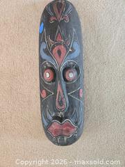 MaxSold Auction: Polynesian Oceanic Painted Wood Wall Mask, Medium - Saanich (British Columbia, Canada) PARTNER MANAGED Downsizing Online Auction - Gordon Point Drive
