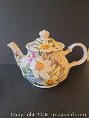 MaxSold Auction: Porcelain/Bone China Floral Teapot, Two Mugs & Serving Plate - Saanich (British Columbia, Canada) PARTNER MANAGED Downsizing Online Auction - Gordon Point Drive