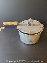 MaxSold Auction: Pro Popper Aluminum Popcorn Maker with Wooden Handles - Saanich (British Columbia, Canada) PARTNER MANAGED Downsizing Online Auction - Gordon Point Drive
