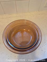 MaxSold Auction: Pyrex Clear Glass Pie Plate, Enamel Serving Bowl and Vision glass bowl - Saanich (British Columbia, Canada) PARTNER MANAGED Downsizing Online Auction - Gordon Point Drive