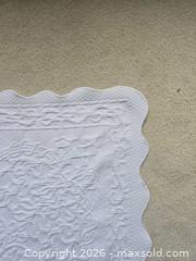 MaxSold Auction: Queen White Scalloped-Edge Quilt - Saanich (British Columbia, Canada) PARTNER MANAGED Downsizing Online Auction - Gordon Point Drive