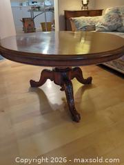 MaxSold Auction: Round Solid Wood Coffee Table - Saanich (British Columbia, Canada) PARTNER MANAGED Downsizing Online Auction - Gordon Point Drive