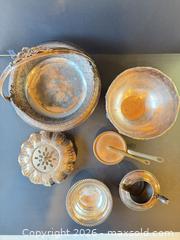 MaxSold Auction: Serveware Lot - Mixed metal: EP Copper, SP Copper, Quadruple Pl  - Saanich (British Columbia, Canada) PARTNER MANAGED Downsizing Online Auction - Gordon Point Drive