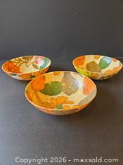 MaxSold Auction: Set of 3 Retro Floral Decorative Bowls, 6" Medium - Saanich (British Columbia, Canada) PARTNER MANAGED Downsizing Online Auction - Gordon Point Drive