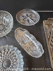 MaxSold Auction: Set of 6 Clear Cut Glass Crystal Bowls, Tray & Candy Dish - Saanich (British Columbia, Canada) PARTNER MANAGED Downsizing Online Auction - Gordon Point Drive