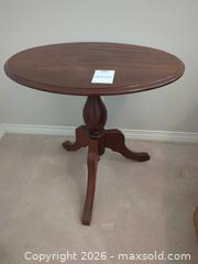 MaxSold Auction: Solid Wood Accent Table - Saanich (British Columbia, Canada) PARTNER MANAGED Downsizing Online Auction - Gordon Point Drive