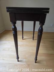 MaxSold Auction: Solid Wood Mahogany Drop-Leaf Side/Accent Table - Saanich (British Columbia, Canada) PARTNER MANAGED Downsizing Online Auction - Gordon Point Drive