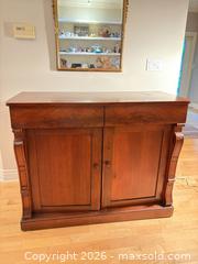 MaxSold Auction: Traditional Solid Wood Brown Sideboard Buffet 48"W - Saanich (British Columbia, Canada) PARTNER MANAGED Downsizing Online Auction - Gordon Point Drive