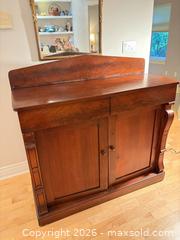 MaxSold Auction: Traditional Solid Wood Brown Sideboard Buffet 48"W - Saanich (British Columbia, Canada) PARTNER MANAGED Downsizing Online Auction - Gordon Point Drive