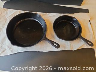 MaxSold Auction: Two Cast Iron Pans, 10" and 8" - Saanich (British Columbia, Canada) PARTNER MANAGED Downsizing Online Auction - Gordon Point Drive
