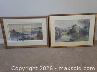 MaxSold Auction: Two Framed Landscape Prints - Saanich (British Columbia, Canada) PARTNER MANAGED Downsizing Online Auction - Gordon Point Drive