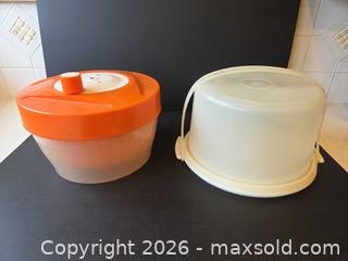 MaxSold Auction: Vintage Cake Carrier and Salad Spinner - Saanich (British Columbia, Canada) PARTNER MANAGED Downsizing Online Auction - Gordon Point Drive