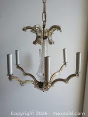 MaxSold Auction: Vintage Cut-Glass 6-Light Chandelier - Saanich (British Columbia, Canada) PARTNER MANAGED Downsizing Online Auction - Gordon Point Drive