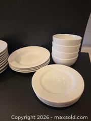 MaxSold Auction: White Porcelain Trattoria Dinnerware Set — 24 Pieces - Saanich (British Columbia, Canada) PARTNER MANAGED Downsizing Online Auction - Gordon Point Drive