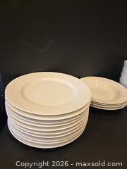 MaxSold Auction: White Porcelain Trattoria Dinnerware Set — 24 Pieces - Saanich (British Columbia, Canada) PARTNER MANAGED Downsizing Online Auction - Gordon Point Drive