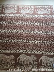 MaxSold Auction: Wool Beige/Brown Animal Print Blanket Throw - Large/Queen - Saanich (British Columbia, Canada) PARTNER MANAGED Downsizing Online Auction - Gordon Point Drive