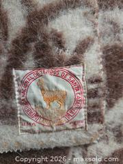 MaxSold Auction: Wool Beige/Brown Animal Print Blanket Throw - Large/Queen - Saanich (British Columbia, Canada) PARTNER MANAGED Downsizing Online Auction - Gordon Point Drive