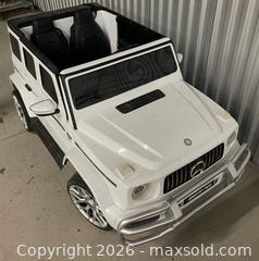 MaxSold Auction: Electric Mercedes-Benz AMG G63 2-SEATER Ride-On G-Wagon Car - Toronto (Ontario, Canada) SELLER MANAGED Moving Online Auction - Kennedy Road (STORAGE)
