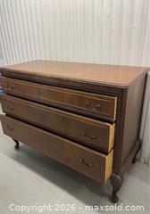 MaxSold Auction: Vintage Wood Dresser with 3 Drawers - Toronto (Ontario, Canada) SELLER MANAGED Moving Online Auction - Kennedy Road (STORAGE)