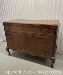 MaxSold Auction: Vintage Wood Dresser with 3 Drawers - Toronto (Ontario, Canada) SELLER MANAGED Moving Online Auction - Kennedy Road (STORAGE)