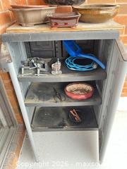 MaxSold Auction: Outdoor Plastic Storage Cabinet with Shelves & Garden Supplies - Greater Sudbury (Ontario, Canada) PARTNER MANAGED Moving Online Auction - Regent Street (CONDO)