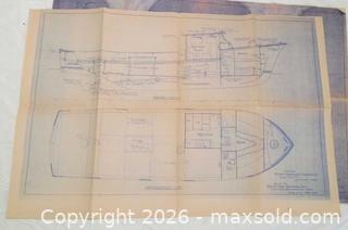 MaxSold Auction: 4 Commercial Fishing Boat Blueprints  - Gloucester (Massachusetts, USA) SELLER MANAGED Downsizing Online Auction -  Fremont Street