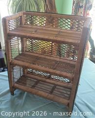 MaxSold Auction: Boho Chic Coastal Rattan Folding Shelving Unit - Gloucester (Massachusetts, USA) SELLER MANAGED Downsizing Online Auction -  Fremont Street