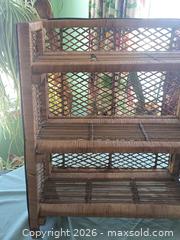 MaxSold Auction: Boho Chic Coastal Rattan Folding Shelving Unit - Gloucester (Massachusetts, USA) SELLER MANAGED Downsizing Online Auction -  Fremont Street