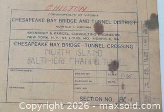 MaxSold Auction: Chesapeake Bay Bridge and Tunnel Blueprint  - Gloucester (Massachusetts, USA) SELLER MANAGED Downsizing Online Auction -  Fremont Street