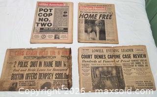 MaxSold Auction: Historic Crime Newspapers- Al Capone  - Gloucester (Massachusetts, USA) SELLER MANAGED Downsizing Online Auction -  Fremont Street