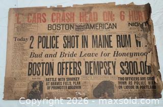 MaxSold Auction: Historic Crime Newspapers- Al Capone  - Gloucester (Massachusetts, USA) SELLER MANAGED Downsizing Online Auction -  Fremont Street