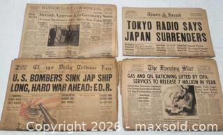 MaxSold Auction: WWII Era Newspapers - Gloucester (Massachusetts, USA) SELLER MANAGED Downsizing Online Auction -  Fremont Street