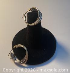 MaxSold Auction: 14K yellow and white gold hoop earrings  - Ottawa (Ontario, Canada) SELLER MANAGED Downsizing Online Auction - Tall Forest Drive