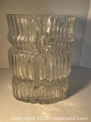 MaxSold Auction: 1960-1970s Rosenthal Studio ice textured glass vase by Martin Frederick - Ottawa (Ontario, Canada) SELLER MANAGED Downsizing Online Auction - Tall Forest Drive