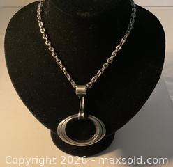 MaxSold Auction: 1960s Norwegian modernist Elvin Hillestad necklace for Nordic Tinn - Ottawa (Ontario, Canada) SELLER MANAGED Downsizing Online Auction - Tall Forest Drive