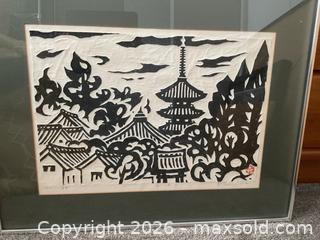 MaxSold Auction: 1967 limited edition wood bock print by Kihei Sasajima - Ottawa (Ontario, Canada) SELLER MANAGED Downsizing Online Auction - Tall Forest Drive